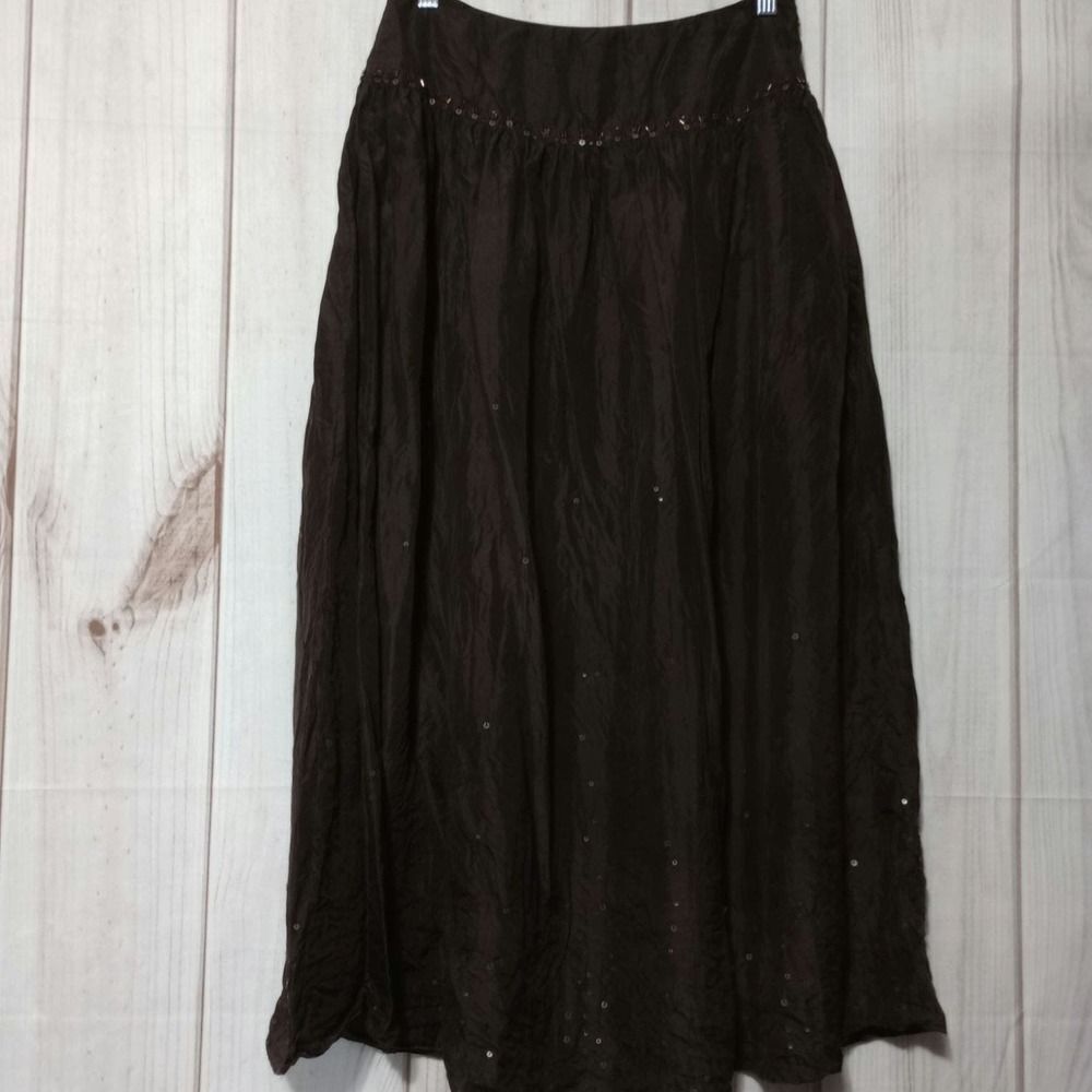Talbots Skirt Ladies 6‎ Maxi Beaded silk